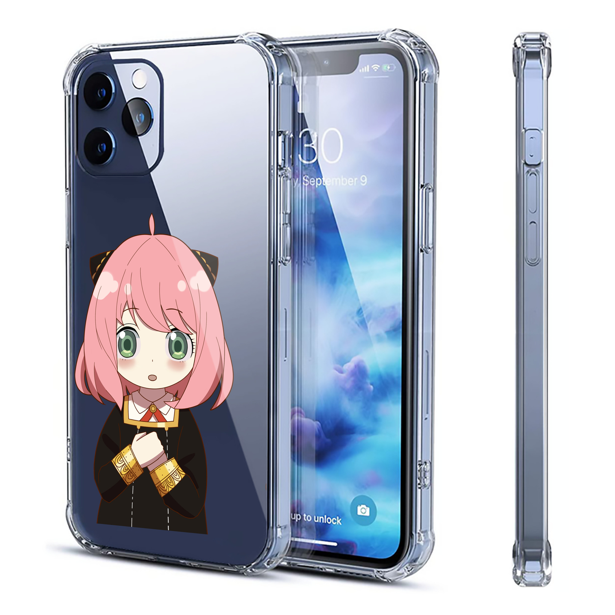 （画像用） SPY×FAMILY间谍家家酒 【iPhone 12シリーズ対応】透明スマホケース（クリアソフトケース）